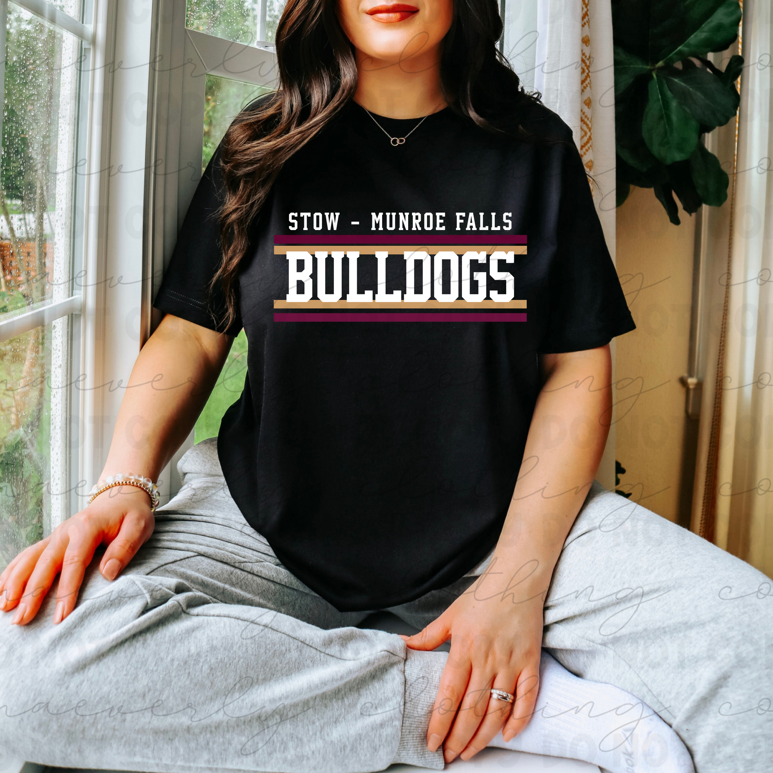 Custom Retro Stripe Classic Tee/Crewneck - ANY SCHOOL/TEAM