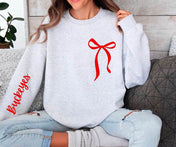 Custom Bow w/ Sleeve Crewneck Sweatshirt - PREORDER