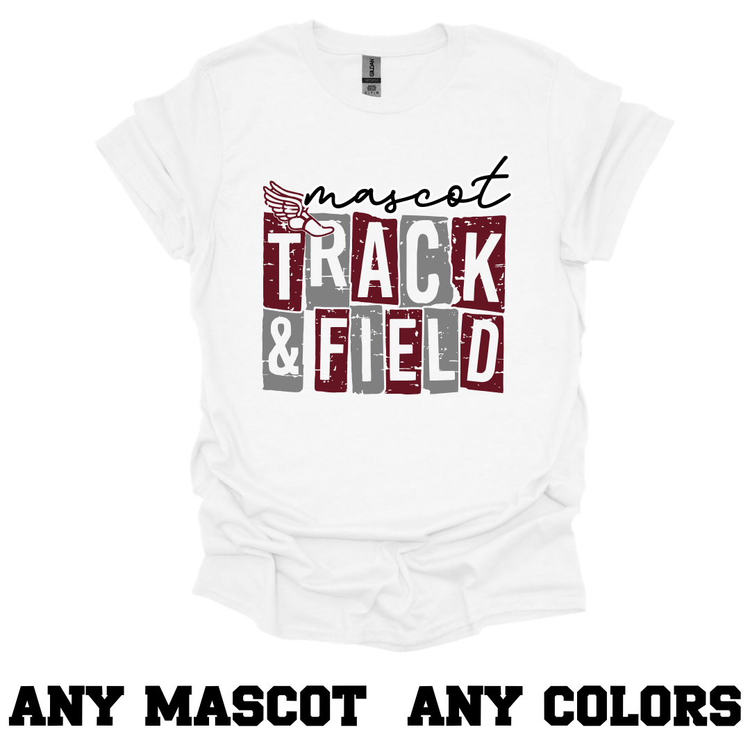 CUSTOM Stamped Mascot Sport Tee