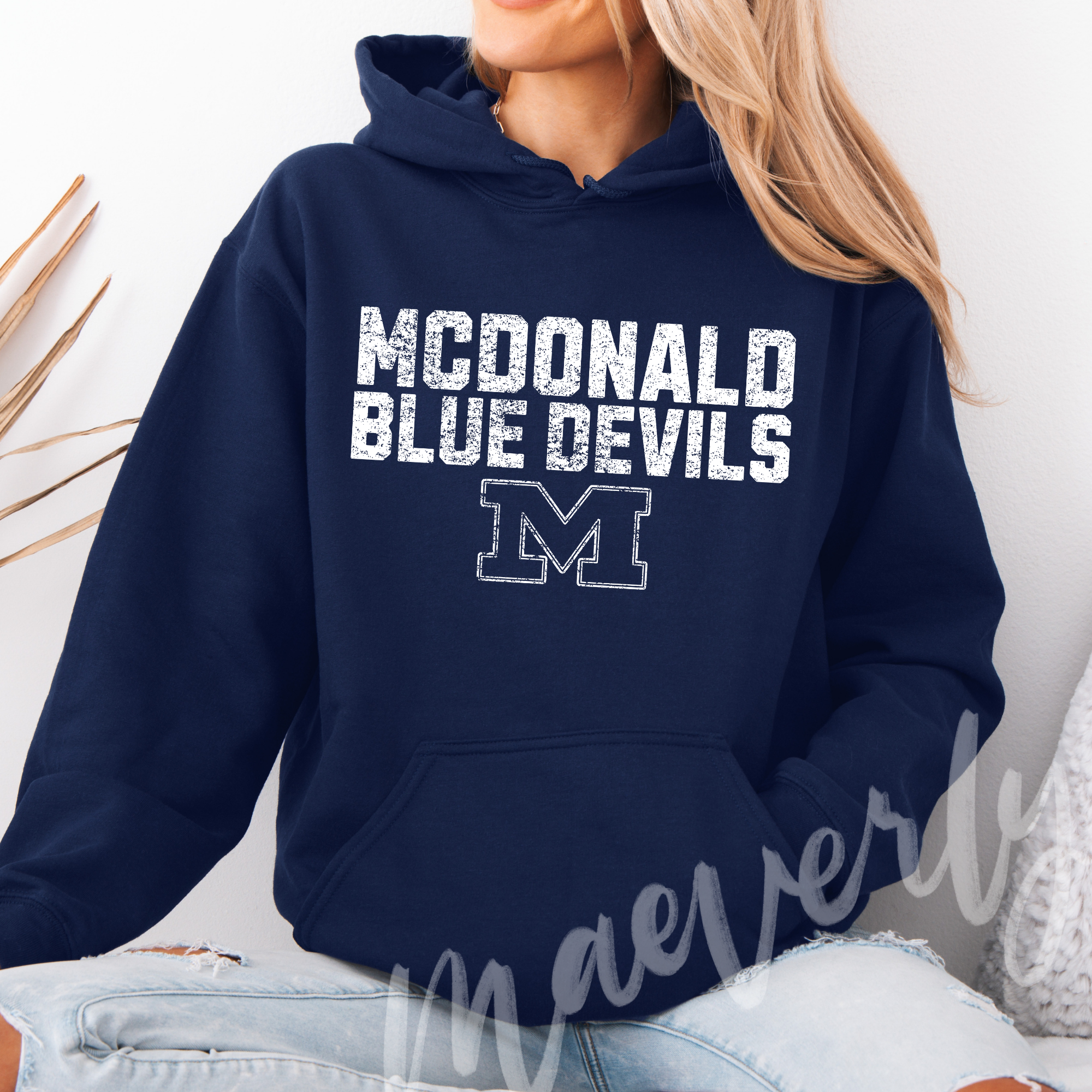 The Monotone Mascot Graphic || McDonald Blue Devils
