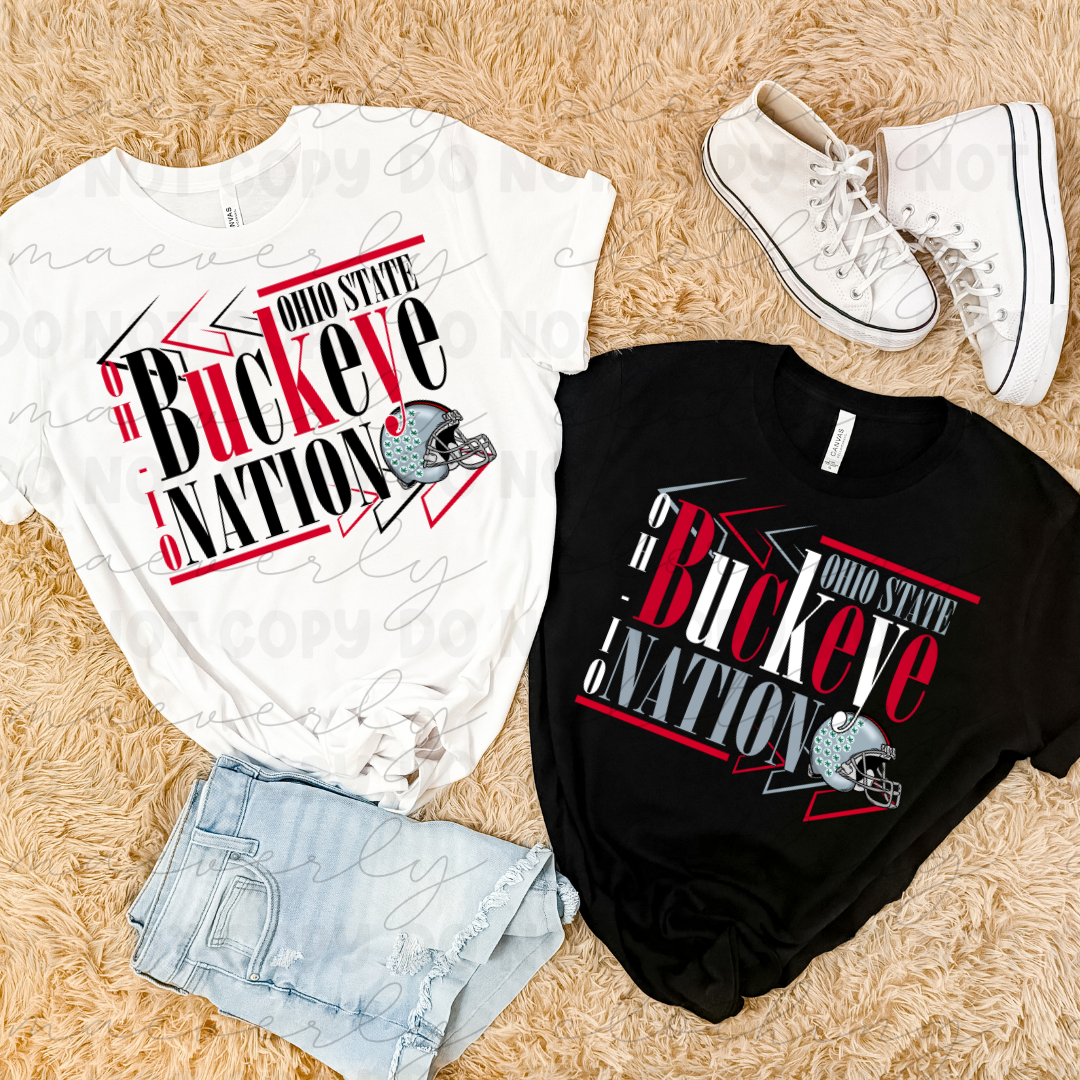Buckeye Nation Fancy Tee/Crewneck