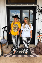 PREORDER: Black Vertical Vibes Stripe Pants, Early September Arrival