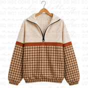 The Autumn Club Quarter Zip | Autumn Gingham Preorder [ETA 4-5.5 weeks]