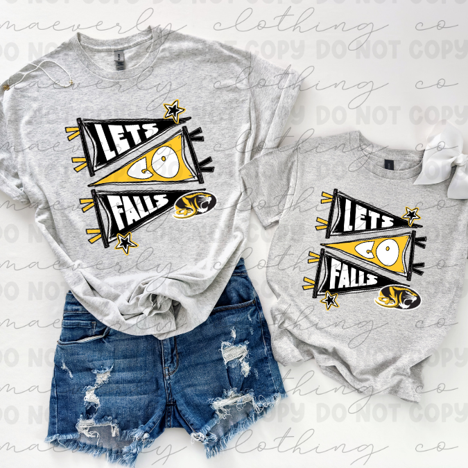 The Groovy Pennant Graphic || Cuyahoga Falls Black Tigers