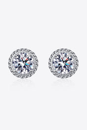 2 Carat Moissanite 925 Sterling Silver Stud Earrings