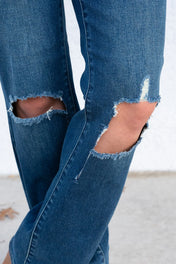 FLASH DEAL : High Waisted Judy Blue Knee Ripped Dad Jeans