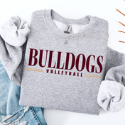 Minimalist Bulldogs Volleyball Graphic