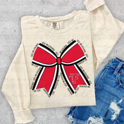 Field Falcons Cheer Bow Mascot Tee/Crewneck