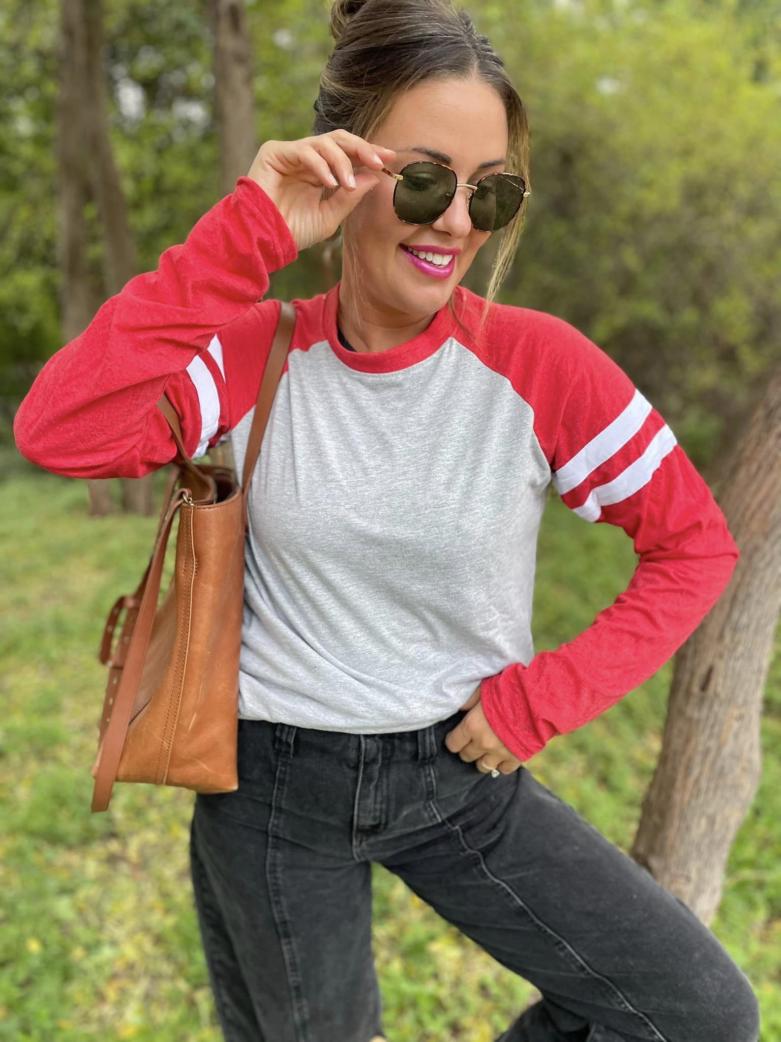 Unisex Varsity Long Sleeve Tees