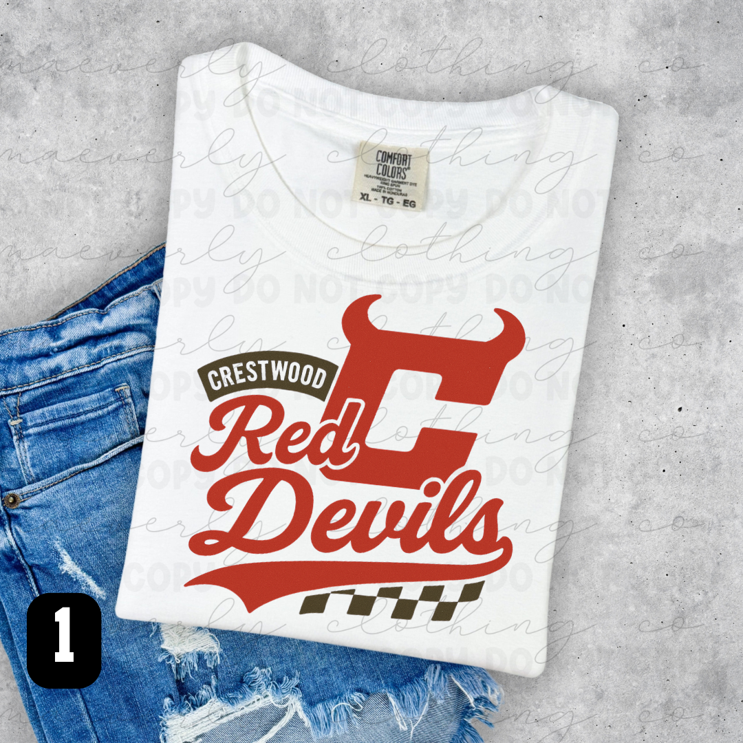 Retro Crestwood Red Devils Spiritwear - Preorder