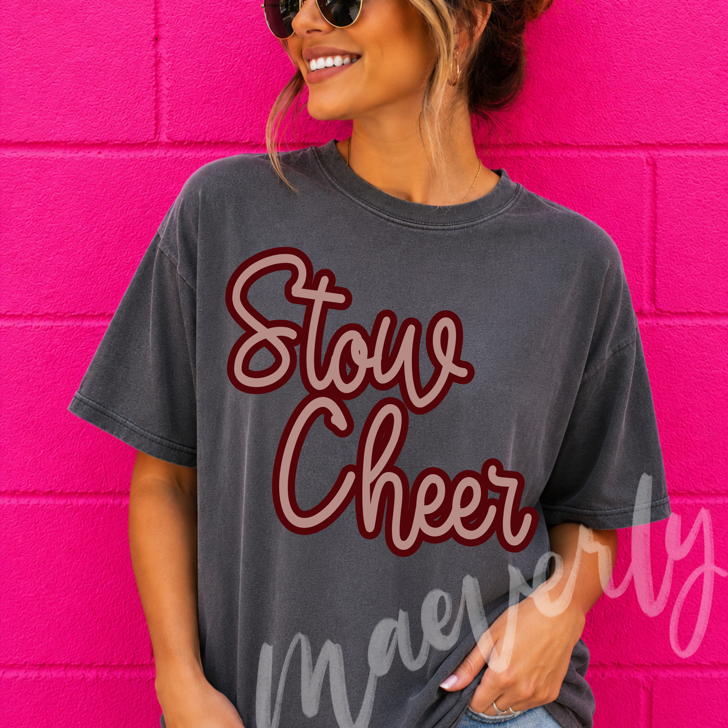 Cursive Stow Graphic || Stow Cheer Fundraiser