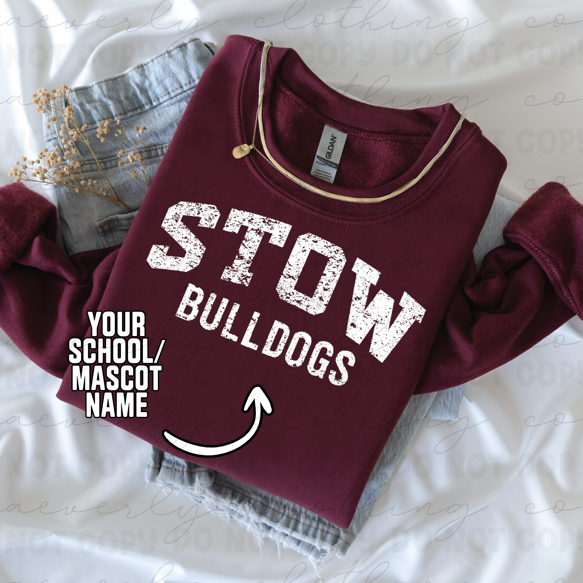 Custom Vintage Varsity VibesTee/Crewneck - ANY SCHOOL/TEAM