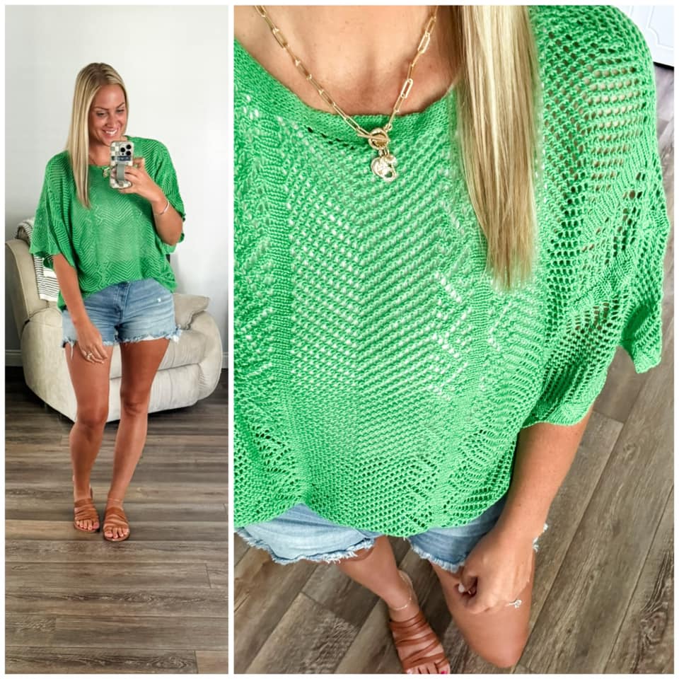 Breezy Vibes Open Knit Top - PREORDER