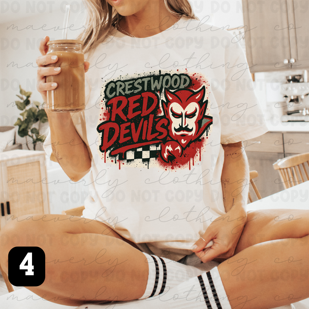 Retro Crestwood Red Devils Spiritwear - Preorder