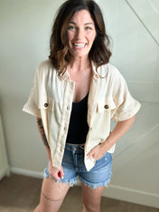 Peachy Keen Button-Up Top PREORDER