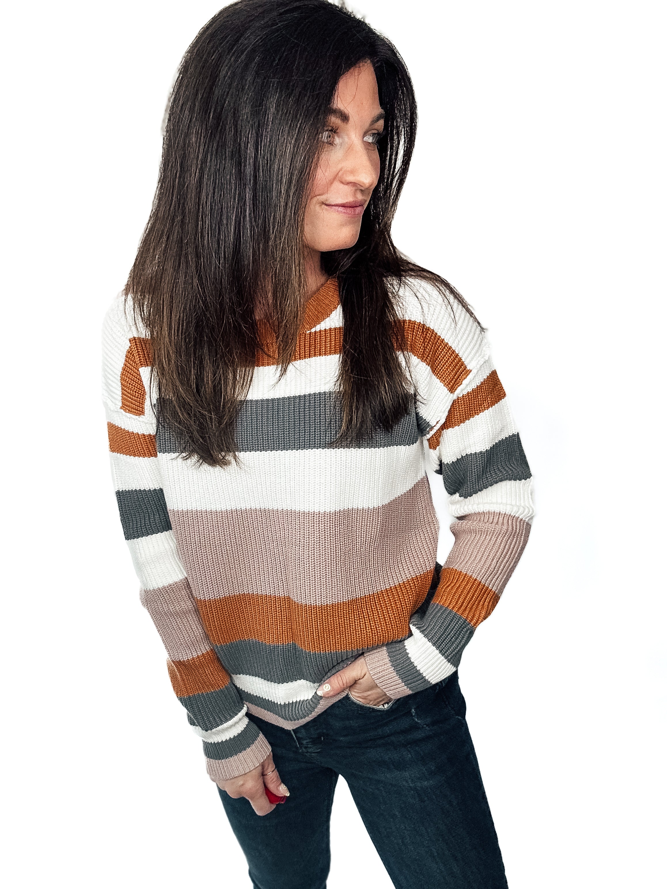 Striped Chic Sweater - PREORDER