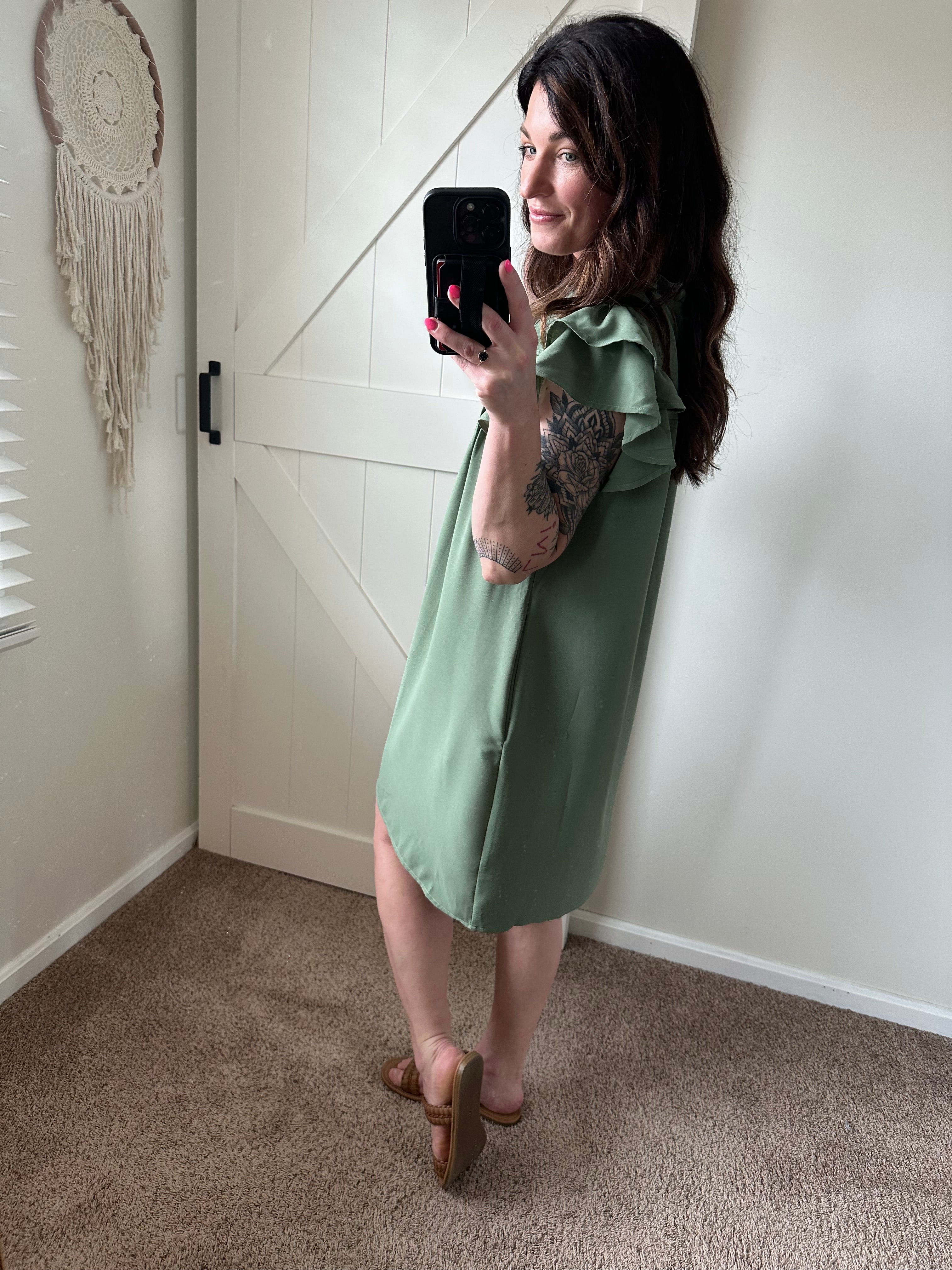 The Easy Does It Ruffle Sleeve Dress Preorder