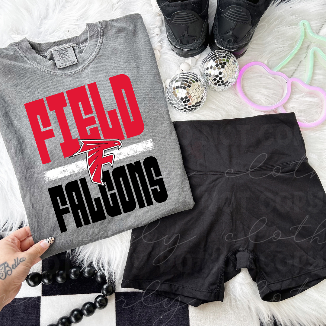 Field Falcons Bold Block Stack Tee/Crewneck
