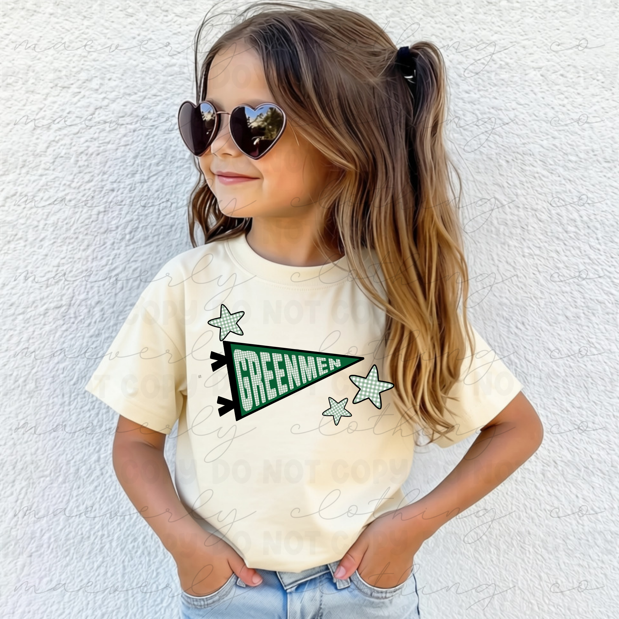 The Gingham Pennant || Aurora Greenmen Graphic