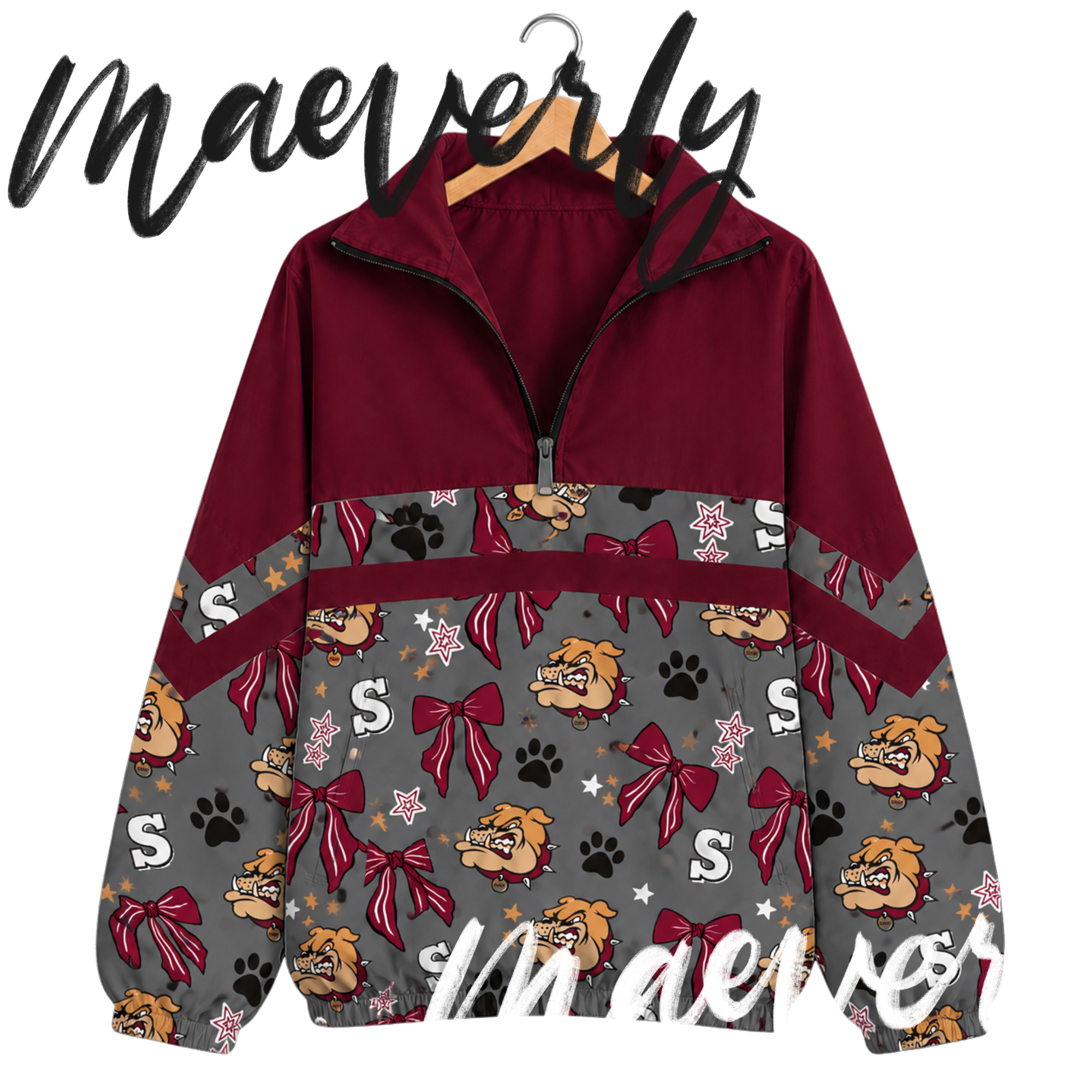 The Collage Quarter Zip - Stow Bulldogs [ETA 5-6.5 weeks]