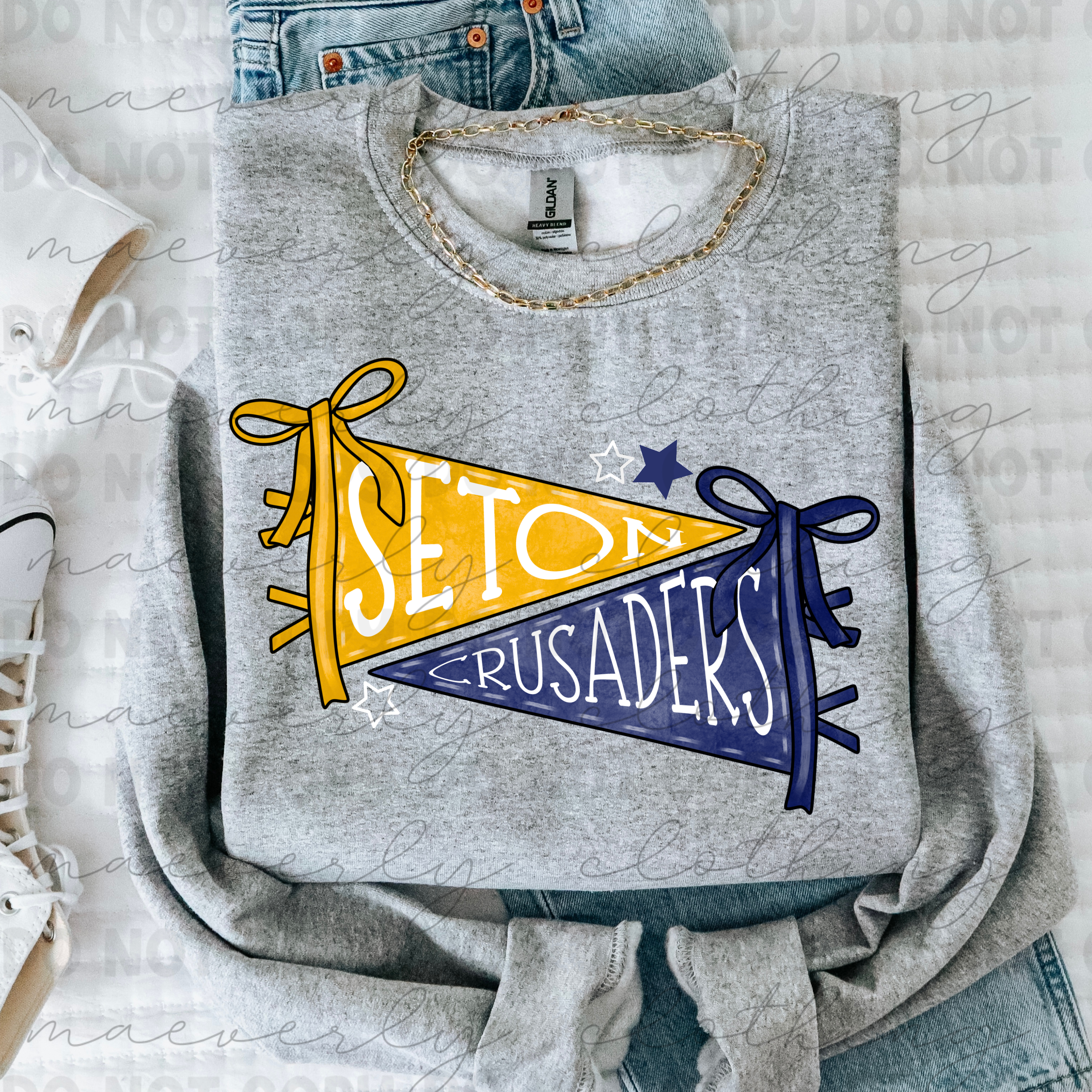 Seton Pennant Tee/Crewneck