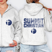 Summit Christian Monotone Mascot Full Zip Hoodie