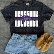 Keystone Wildcats Bold Block Stack Tee/Crewneck