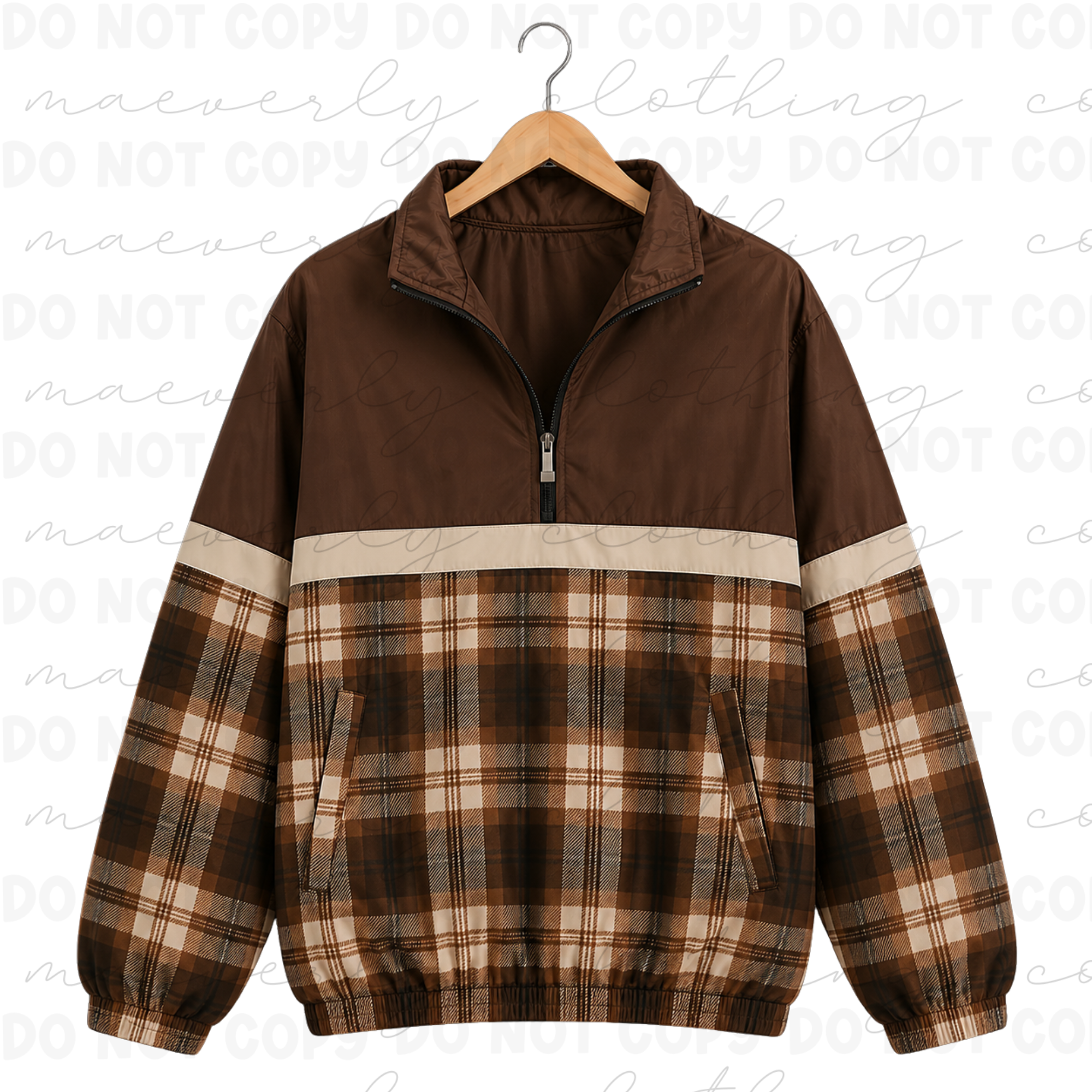 The Autumn Club Quarter Zip | Brown Plaid Preorder [ETA 4-5.5 weeks]