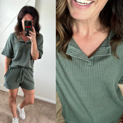 Cuddle Up Waffle-Knit Lounge Set - PREORDER