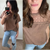 Lovely Lace Waffle Top - PREORDER