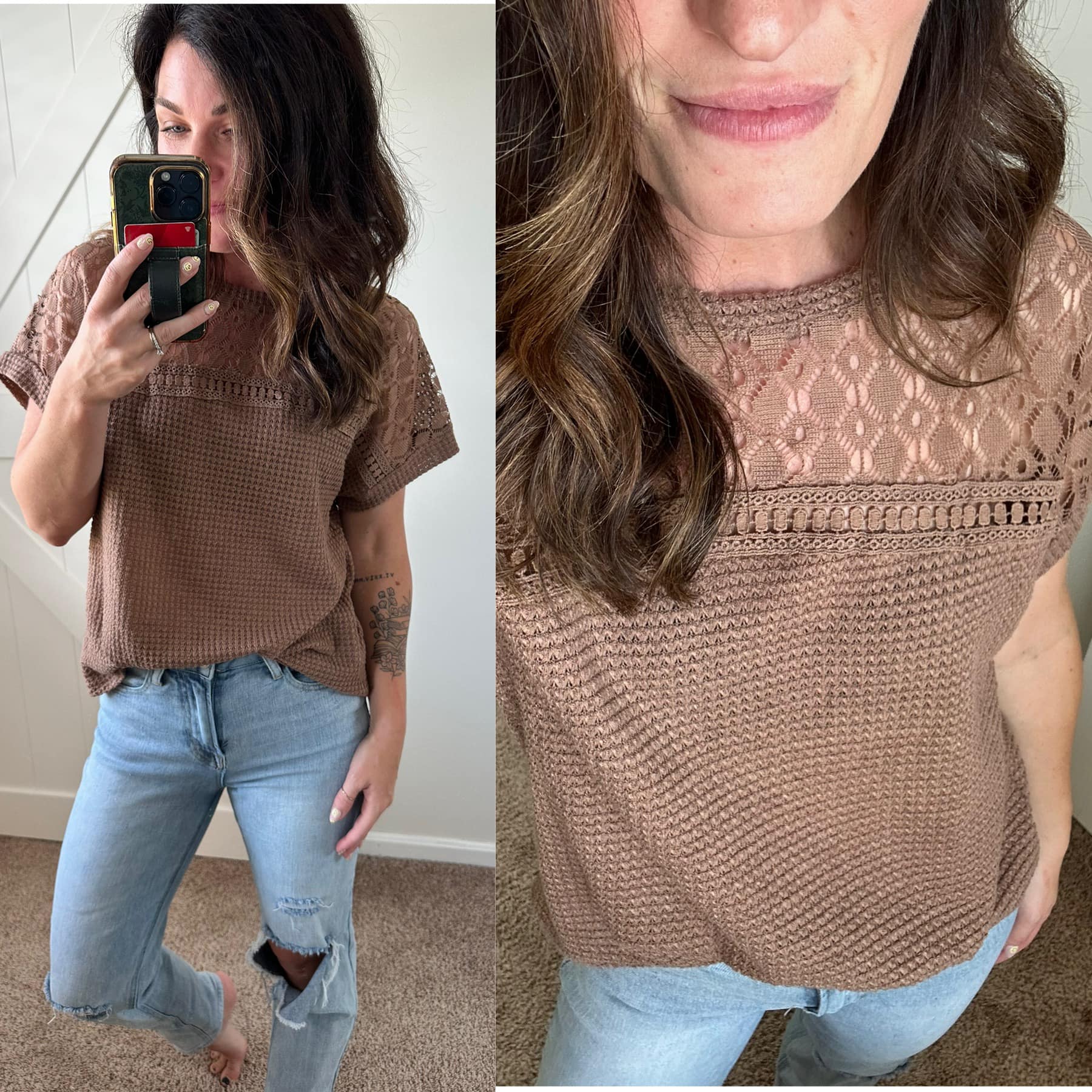 Lovely Lace Waffle Top - PREORDER