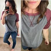 Henley Style Short Sleeve Tee