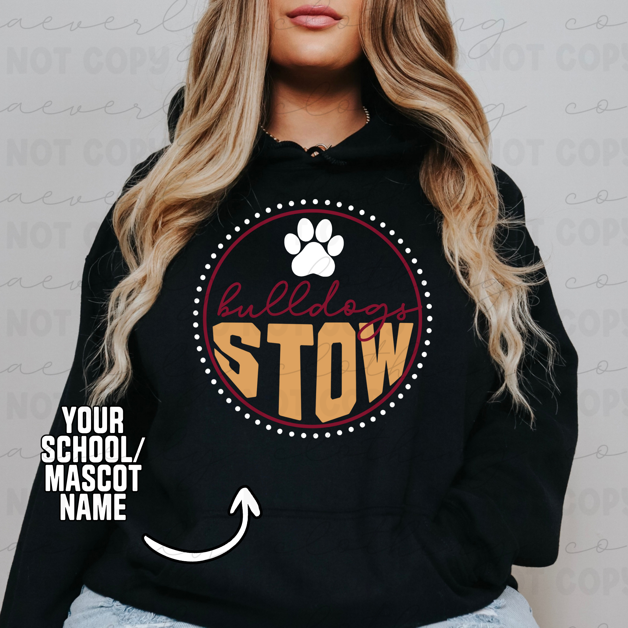 Your School/Mascot Dot Mascot Tee/Crewneck