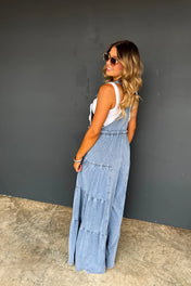Boho Lace Denim Overalls // ETA May