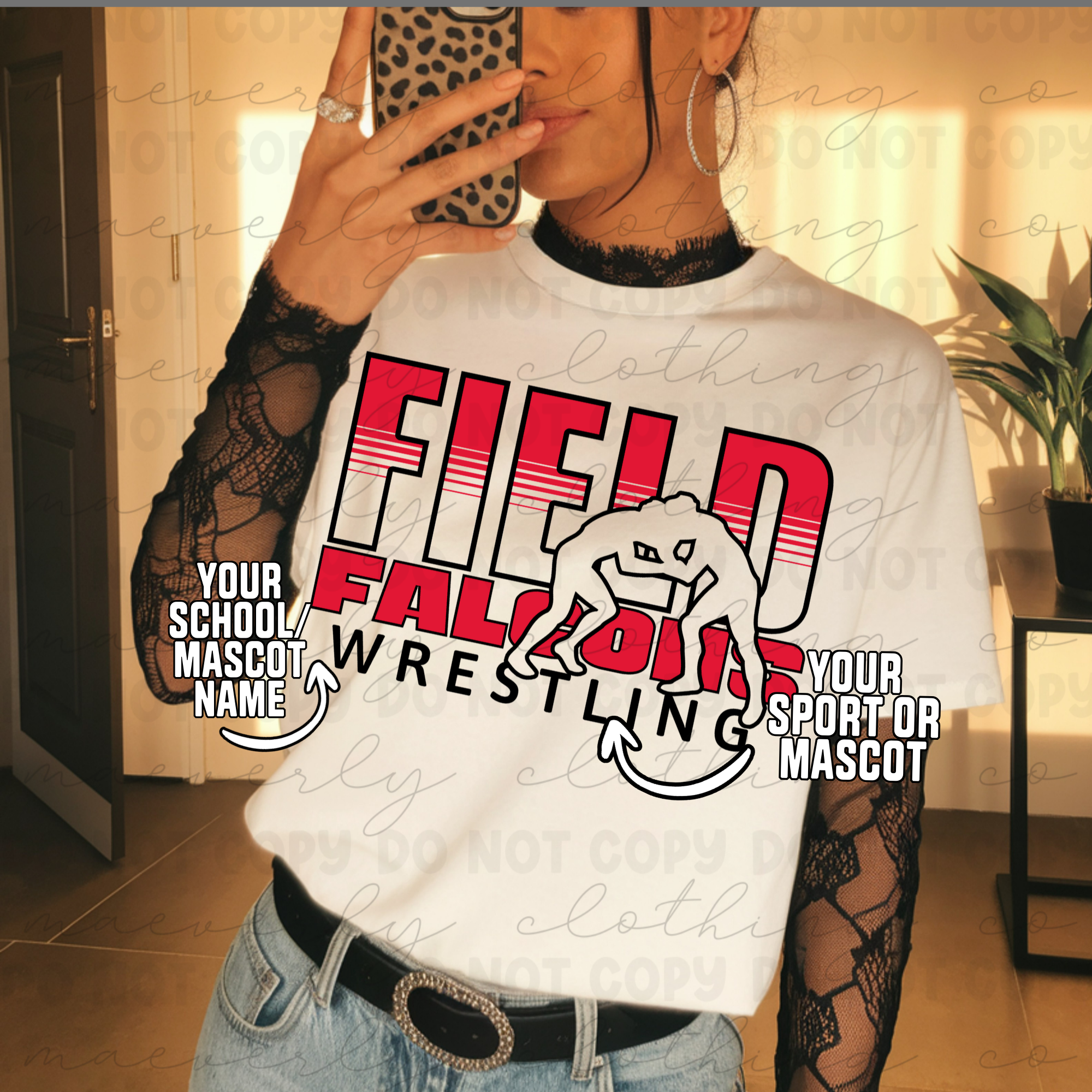 Any School/Any Team Bold and Build Different Graphic