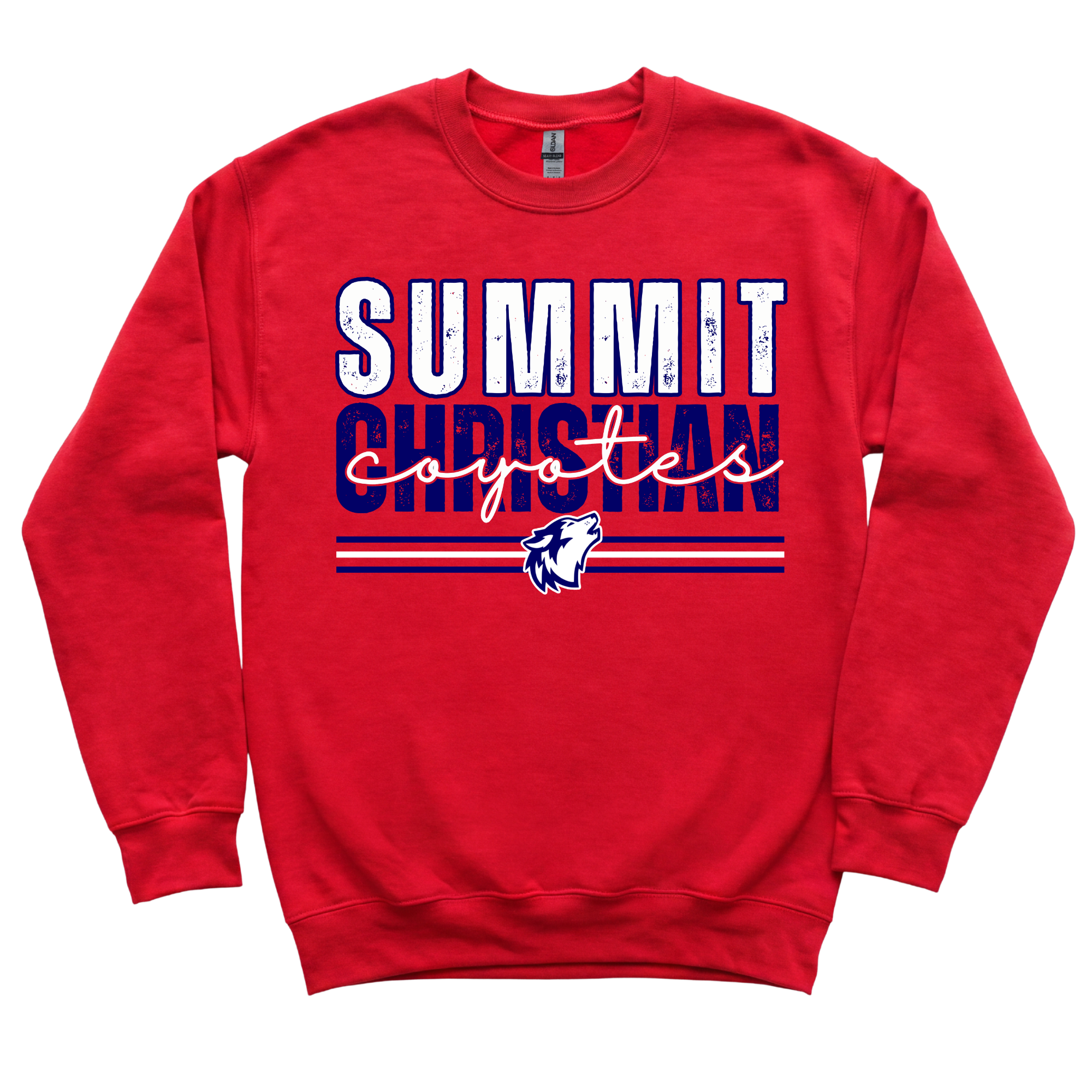 Ready to Make Summit Christian Varsity Script on NON NAVY Shirt - Three Youth