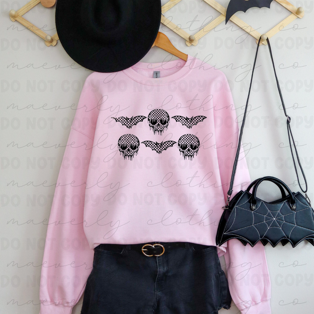 Checkered Halloween Tee/Crewneck