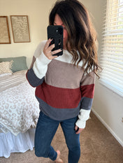 Colorblock Cozy Knit Sweater PREORDER