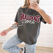 Your School/Mascot Polka Dot Name Tee/Crewneck