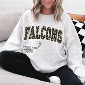 Your School/Mascot Floral Name Tee/Crewneck