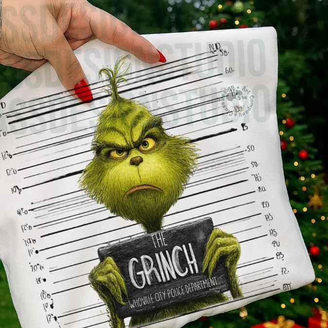 Grinchy Mugshot Tee/Crewneck