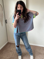 Stripes and Stretch Boxy Tee Preorder