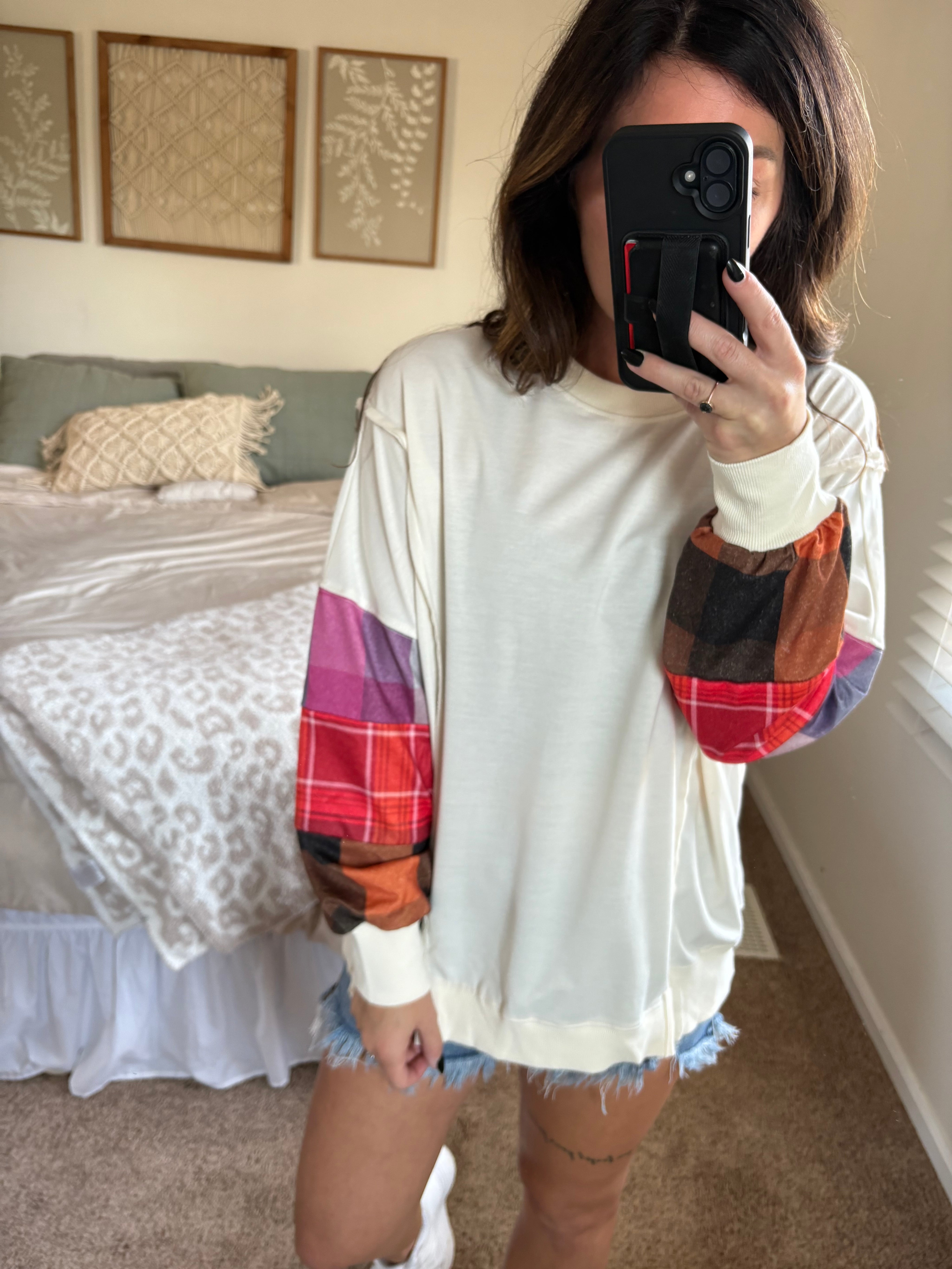 Plaid Pop Pullover PREORDER