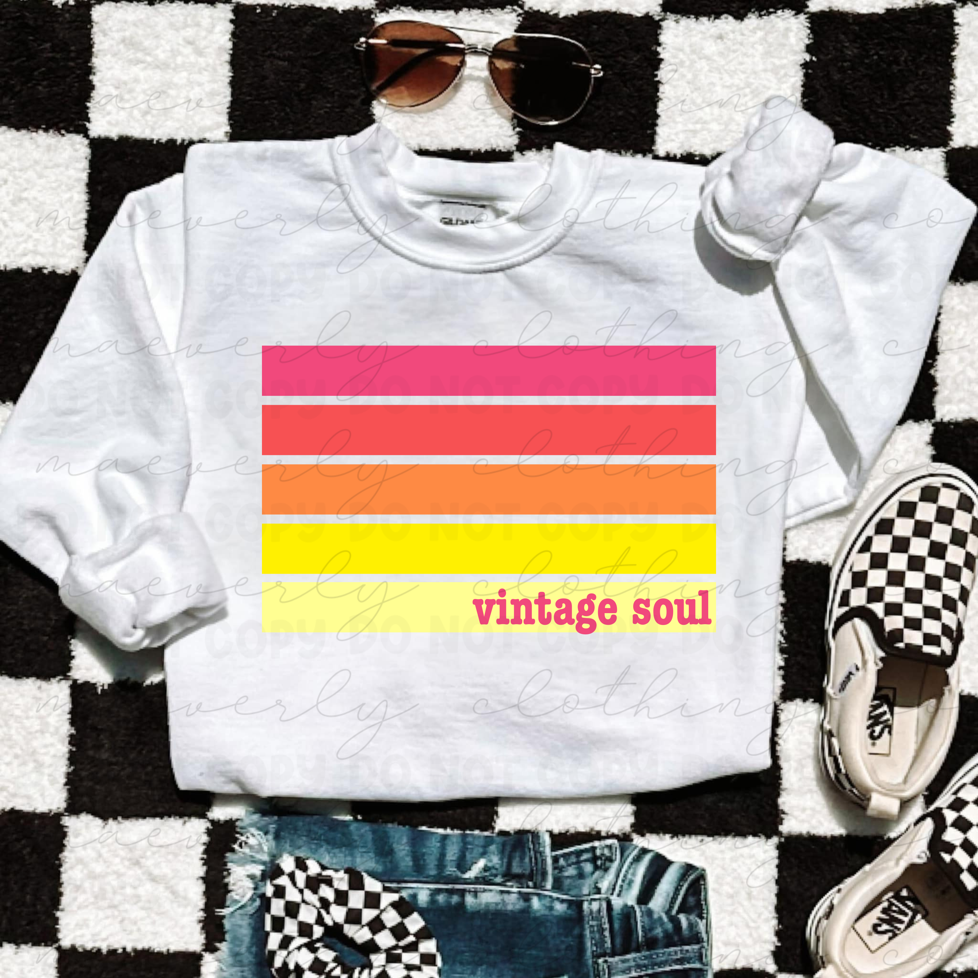 Custom Retro Stripes Tee/Crewneck Sweatshirt