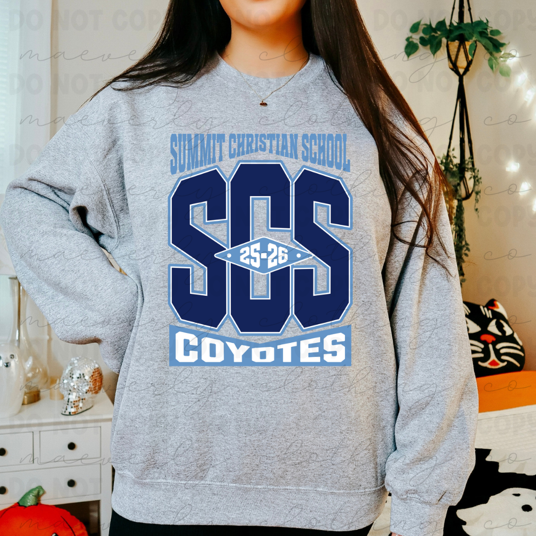 SCS Varsity Stack Tee/Crewneck