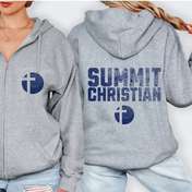 Summit Christian Monotone Mascot Full Zip Hoodie