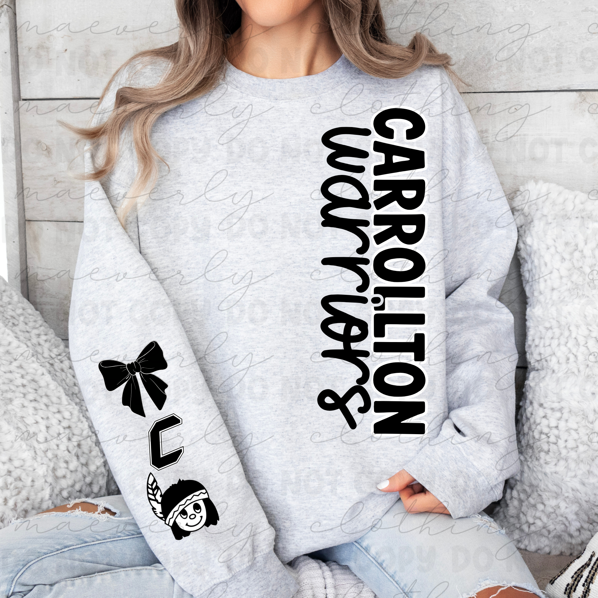 Carrollton Warriors Sleeve Mascot Graphic