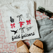 Field Falcons Coquette Spirit Squad Collage Tee/Crewneck