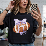 Customizable Cutesy Bow Football Graphic