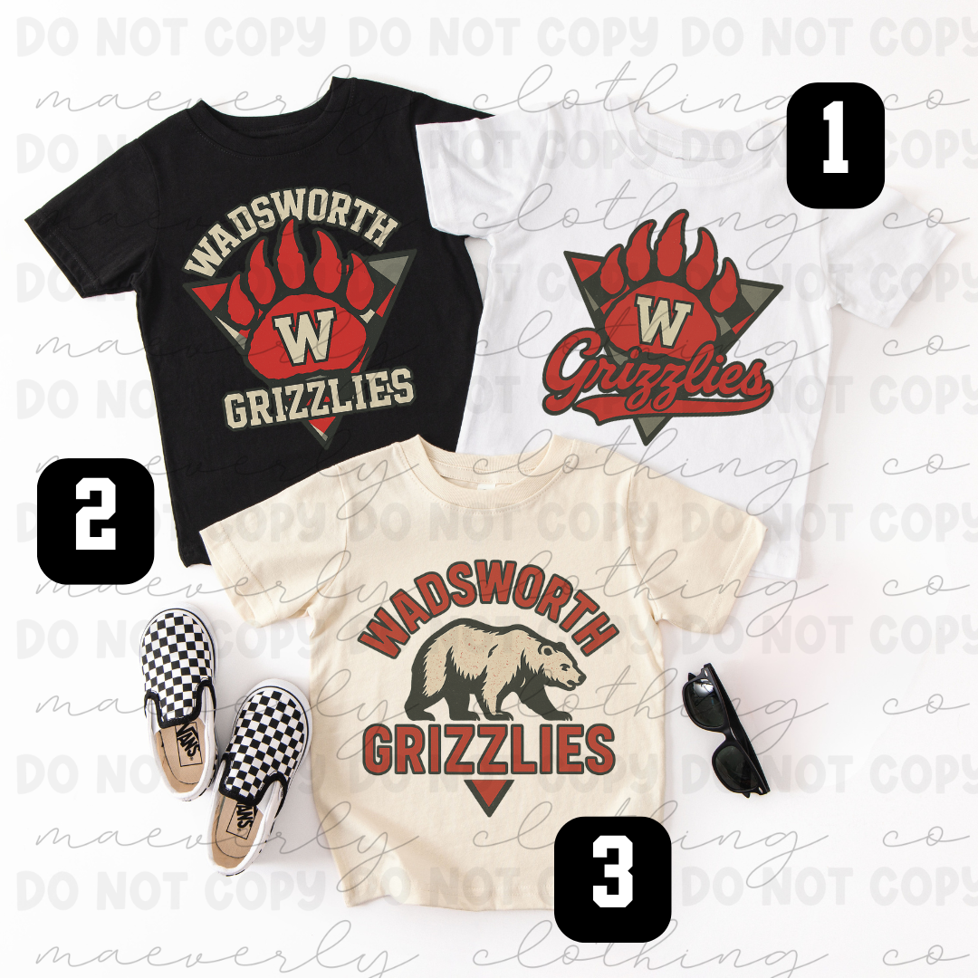 Retro Wadsworth Grizzlies Spiritwear - Preorder